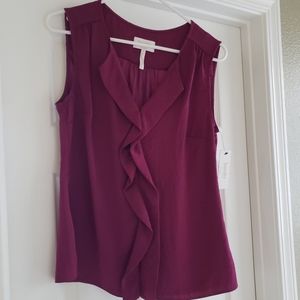 Laundry by Shelli Segal, size 10, side zip, ruffled sleeveless blouse